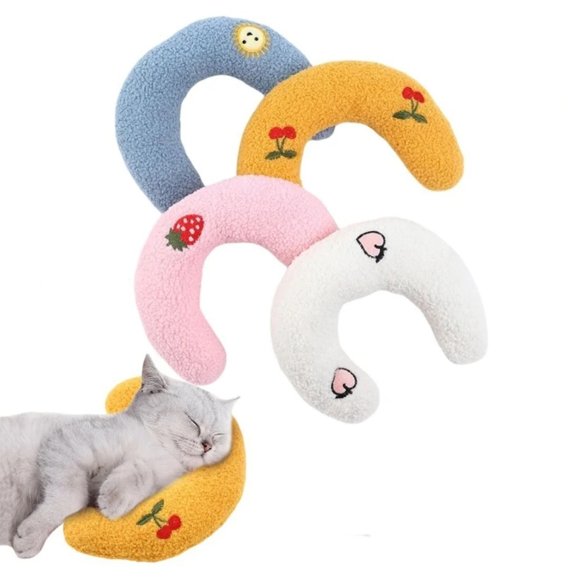 Pet Pillow for Dogs Joint Pains Relief Cats Sleeping Pillow for Kitten Dogs Soft Plush Dog Pillow Machine Washable 2PCS Y5GB