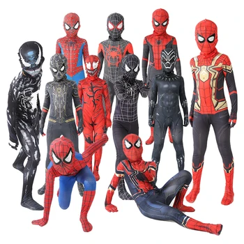 ใหม่ Miles Morales Far From Home คอสเพลย์เครื่องแต่งกาย Zentai เครื่องแต่งกาย Spiderman บอดี้สูท Superhero ชุดสแปนเด็กซ์สําหรับเด็ก Custom Made