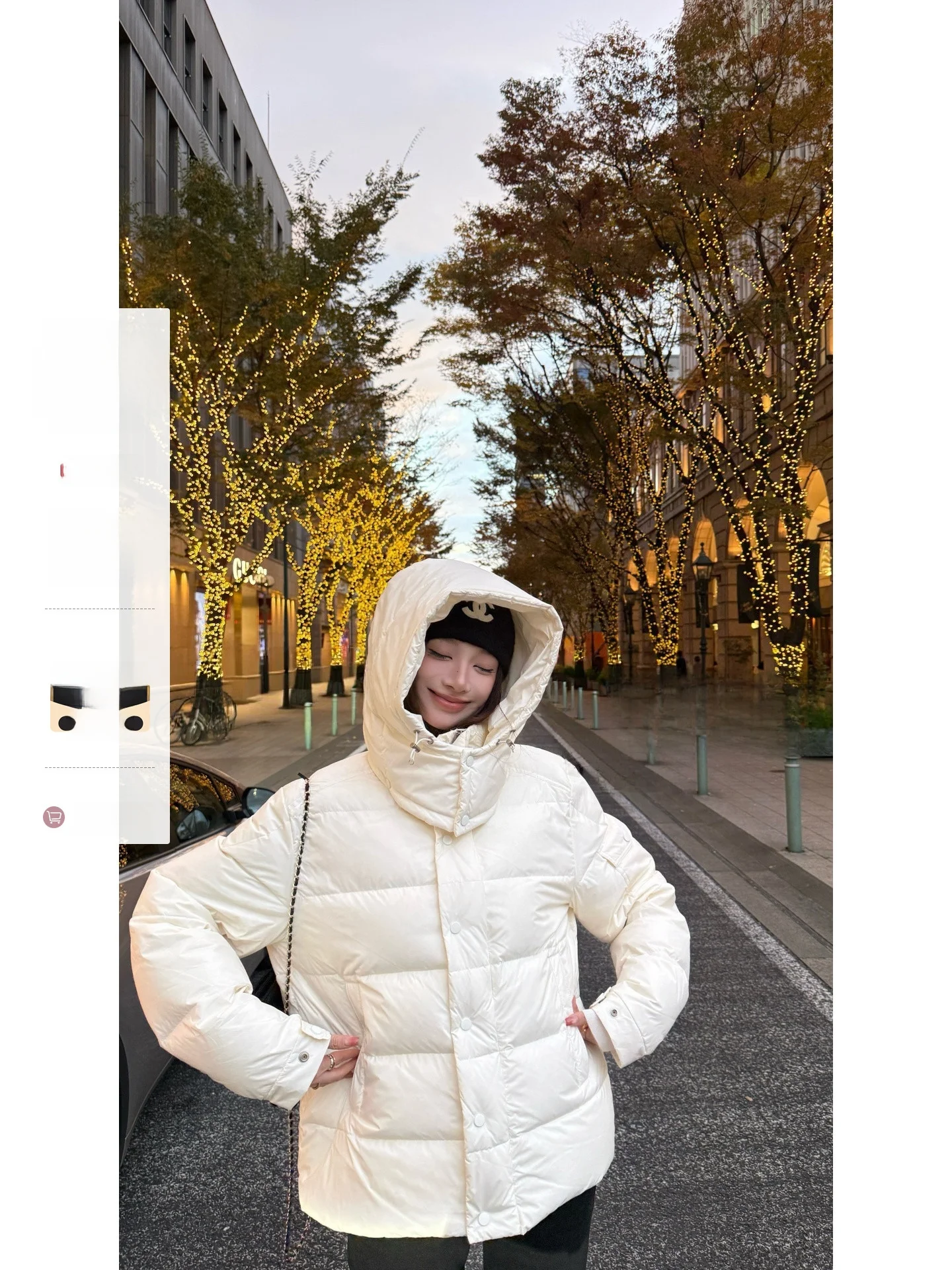

Yangzifan Mc Light Milk Flo Fluffy 90 White Goose down Tee-Proof Fabric Sve Adjustable down Jaet Outerwear