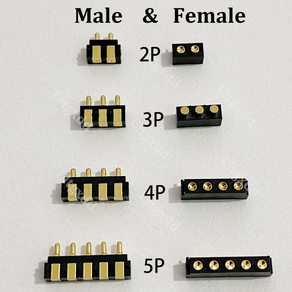 Männlicher & Weiblicher Seitlich Montierter Pogo-Pin-Steckverbinder 2P 3P 4P 5P SMD Federkontakt-Ladebuchse für Smartwatches/Elektronische Geräte – Detail 7