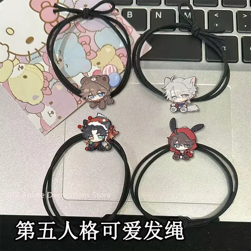 4 個アイデンティティ V アニメフレデリック・クライブルグヘアロープかわいい高弾性ヘッドバンド漫画少女女性ヘアアクセサリーギフト