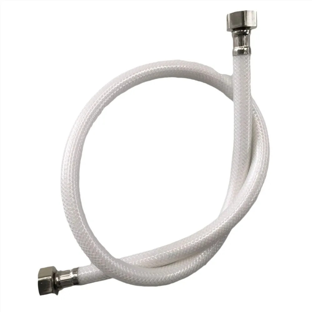 White High Pressure Flexible Hose Spiral Plastic Wrapped PVC Braided Hose 30-200cm Bathroom Water Inlet Hose Water Heater