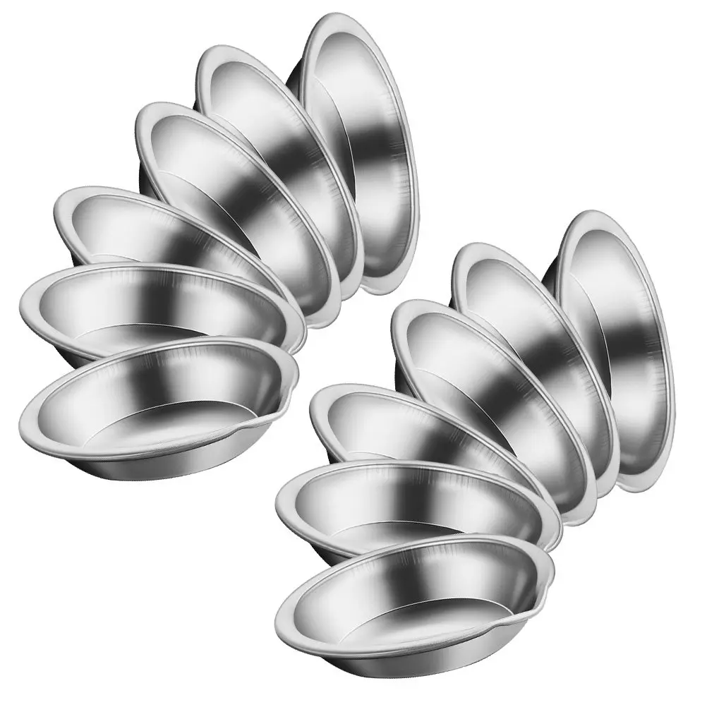 

Набор из 12 легких и прочных палитр для смешивания красок из нержавеющей стали для дома и магазина, поддон для смешивания красок