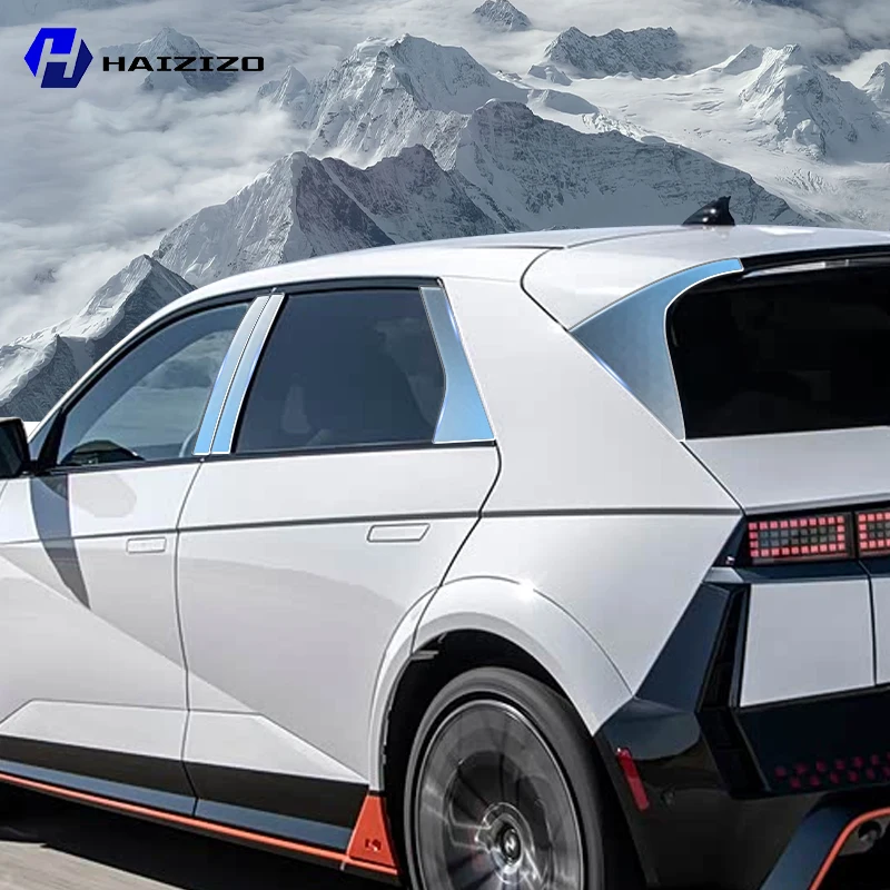 For Hyundai IONIQ 5 N 2024-2025 BC Pillar Protective Film TPU Anti-Scratch Anti-Fingerprint Vinyl Sticker for Car Door Trim Cove