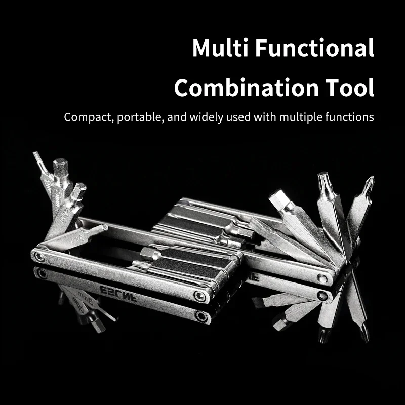 8 in 1 Function Bike Tool Portable CR-V Steel Hex Spoke Wrench Motorcycle Cycle Screwdriver Multi Bicycle Repair Tool