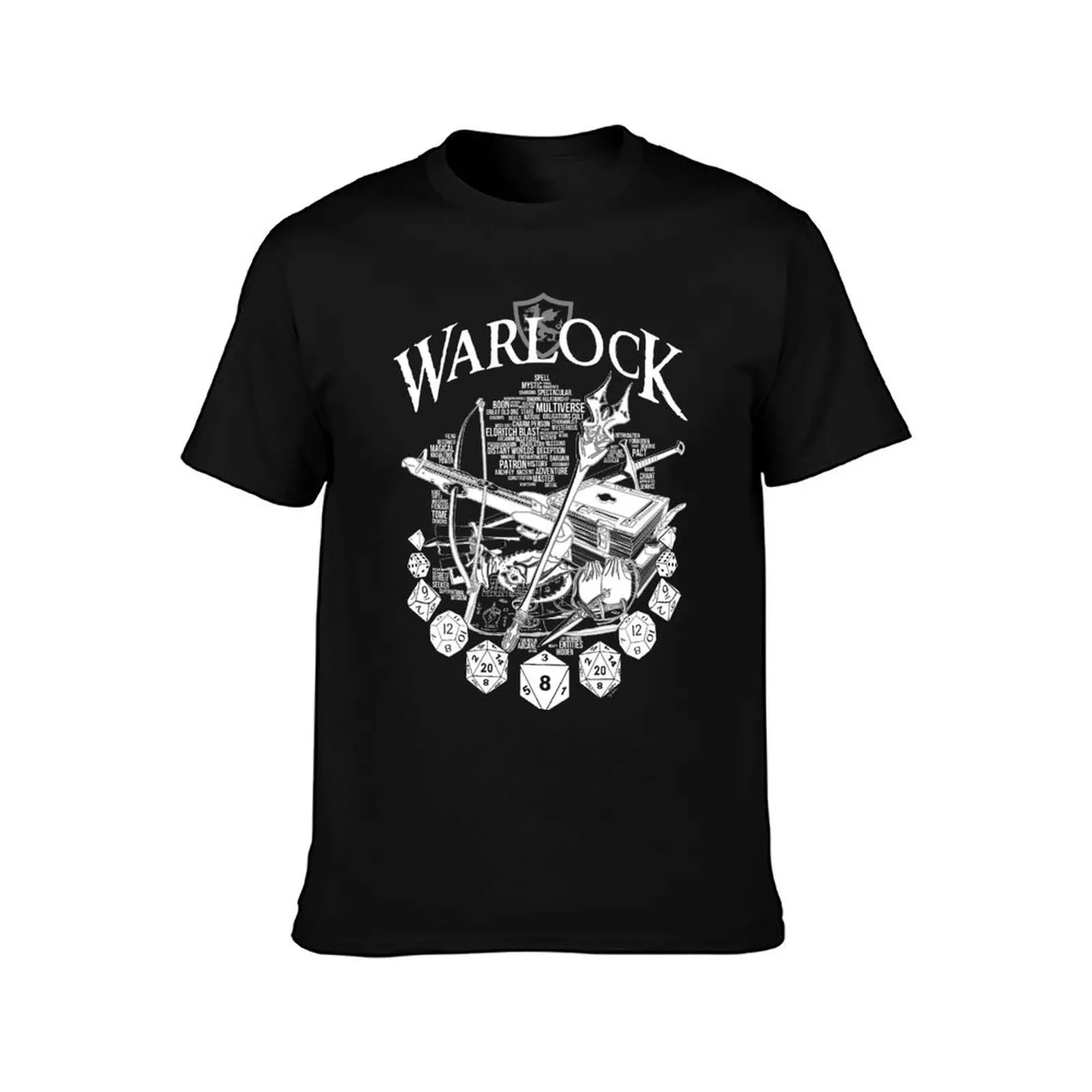 RPG Class Series: Warlock - White Version T-Shirt Summer Casual Cotton Tee Oversized Streetwear Tops Vintage Graphic Print
