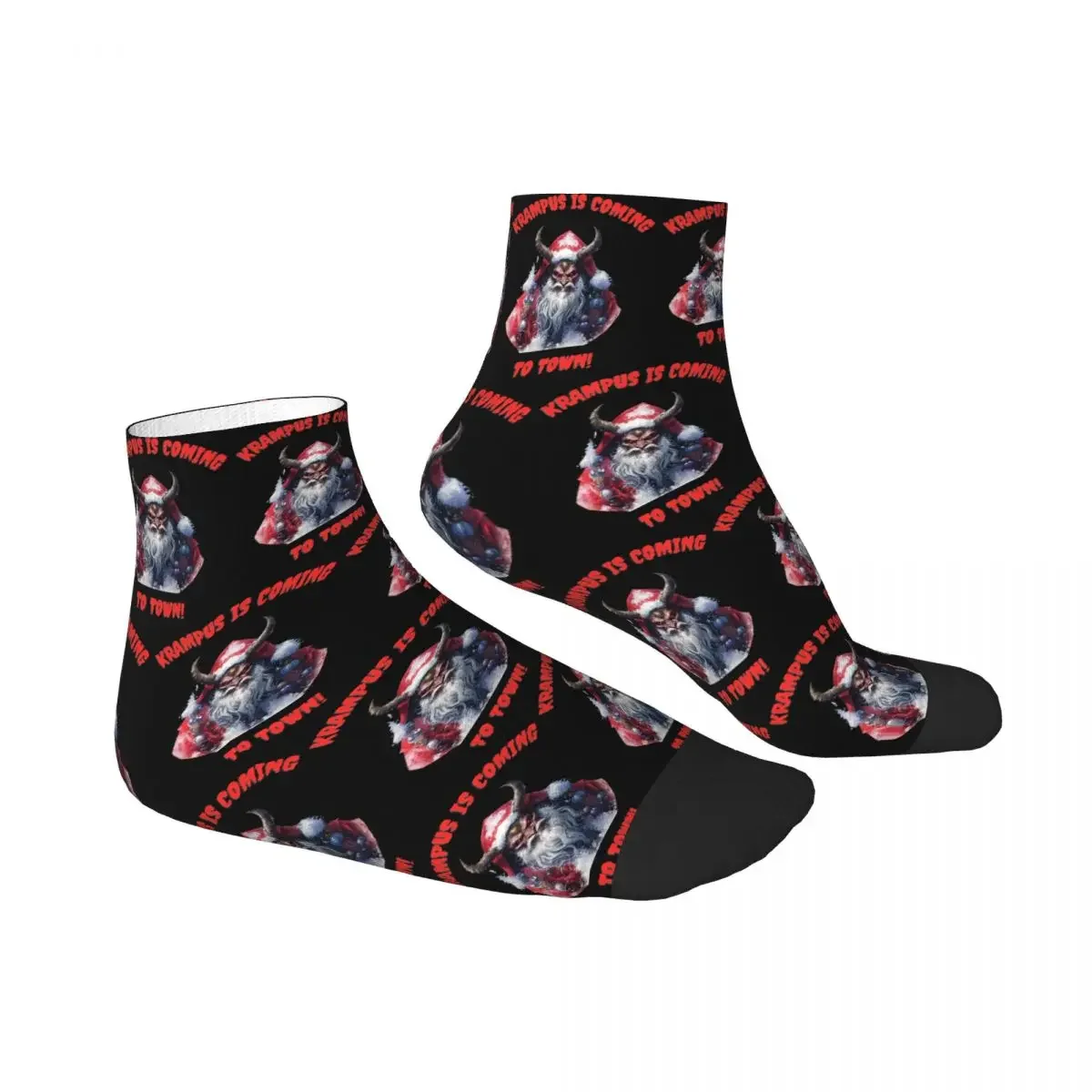 Krampus Is Coming To Town Socks Harajuku High Quality Stockings All Season Socks Accessories for Unisex Birthday Present