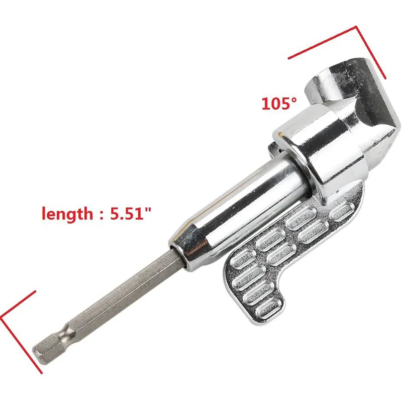 1pc extensão de broca de ângulo reto de 105 graus 1pc 1/4 Polegada suporte de soquete de extensão de ângulo de 105 graus