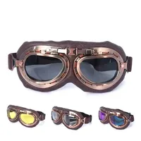 Retro Motorcycle Goggles Glasses Vintage Moto Classic Goggles for Harley Pilot Steampunk ATV Bike Copper Helmet 1Pcs