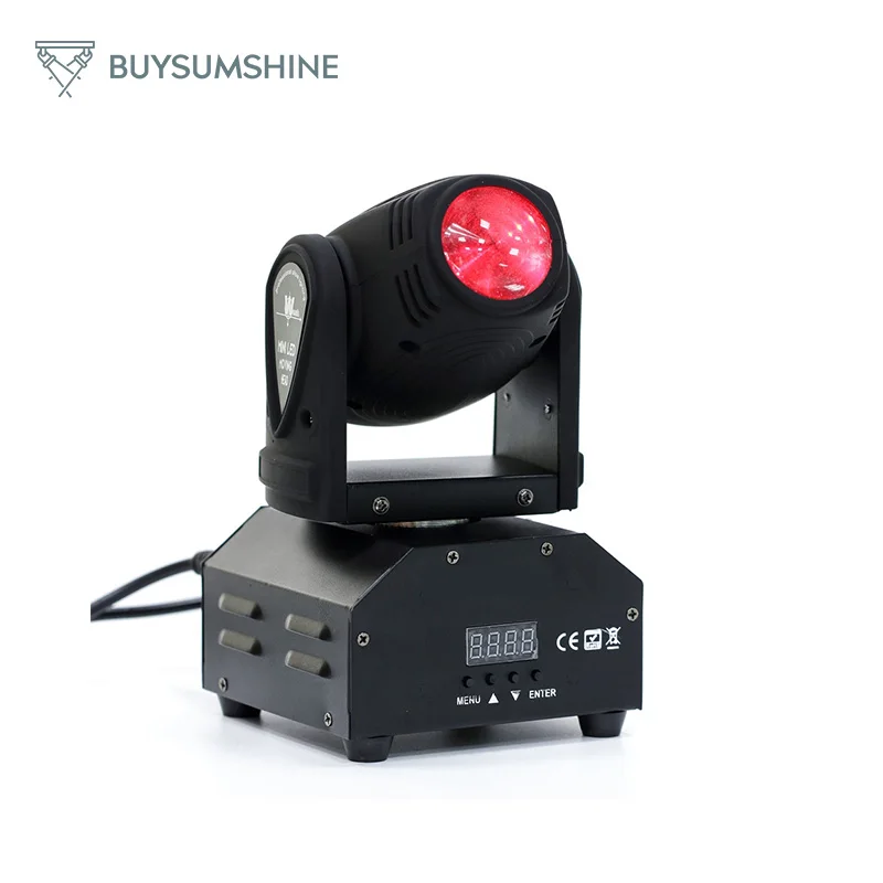 Buysumshine 15W Mini LED Moving Head Light DMX512 RGBW Light Beads 4 w 1 Beam Stage Light for Christmas Wedding Party Club DJ