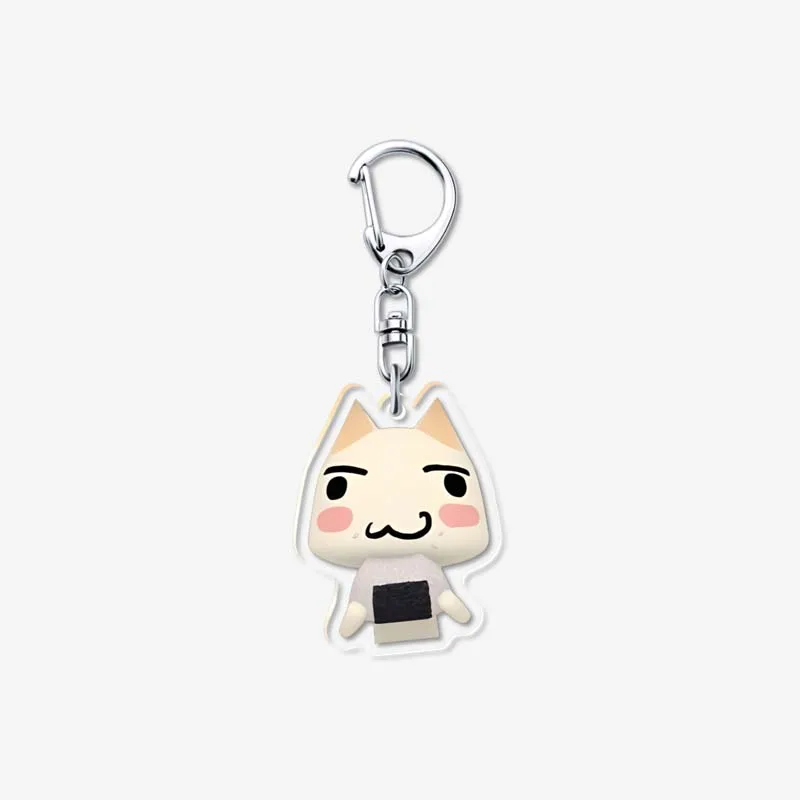 Cartoon Inoue Toro Cute Cat Keychain Custom Acrylic Key Chain for Accessories Bag Pendant Game Key Chain Ring Keyring Jewelry