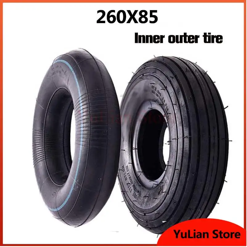 260X85 Tire and Inner Tube 260x85 for Pocket Rocket E300 E325 eZip Scooter Mini Chopper Go Kart Bladez Gas Electric Mobility