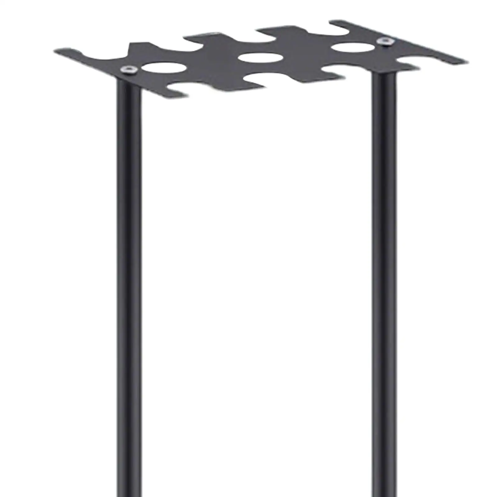 Baseball Bat Holder Stand Storage Organizer Double Shelf for 8 Bats 5 Balls Black Iron for Game Room