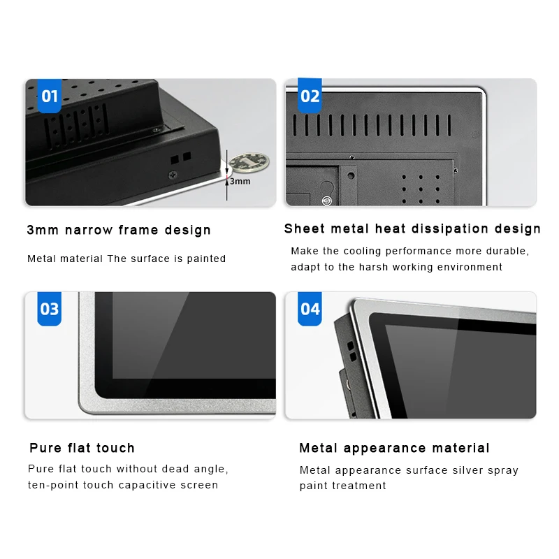 Puzzles itifs tactiles d'ordinateur industriel Intel Core i5-3337U 8 Go RAM 18.5 Go SSD 12 "15" CNC Terminal AIO PC 19/21/256 pouces