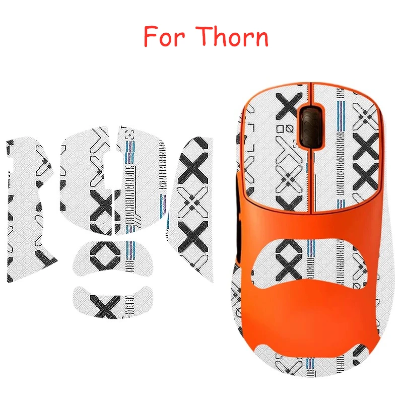 Ergonomic Anti-Slip Grip Decal (1 Set) ，For Lamzu Atlantis Thorn – Sweat-Absorbent High-Tack Gaming Mouse Accessory