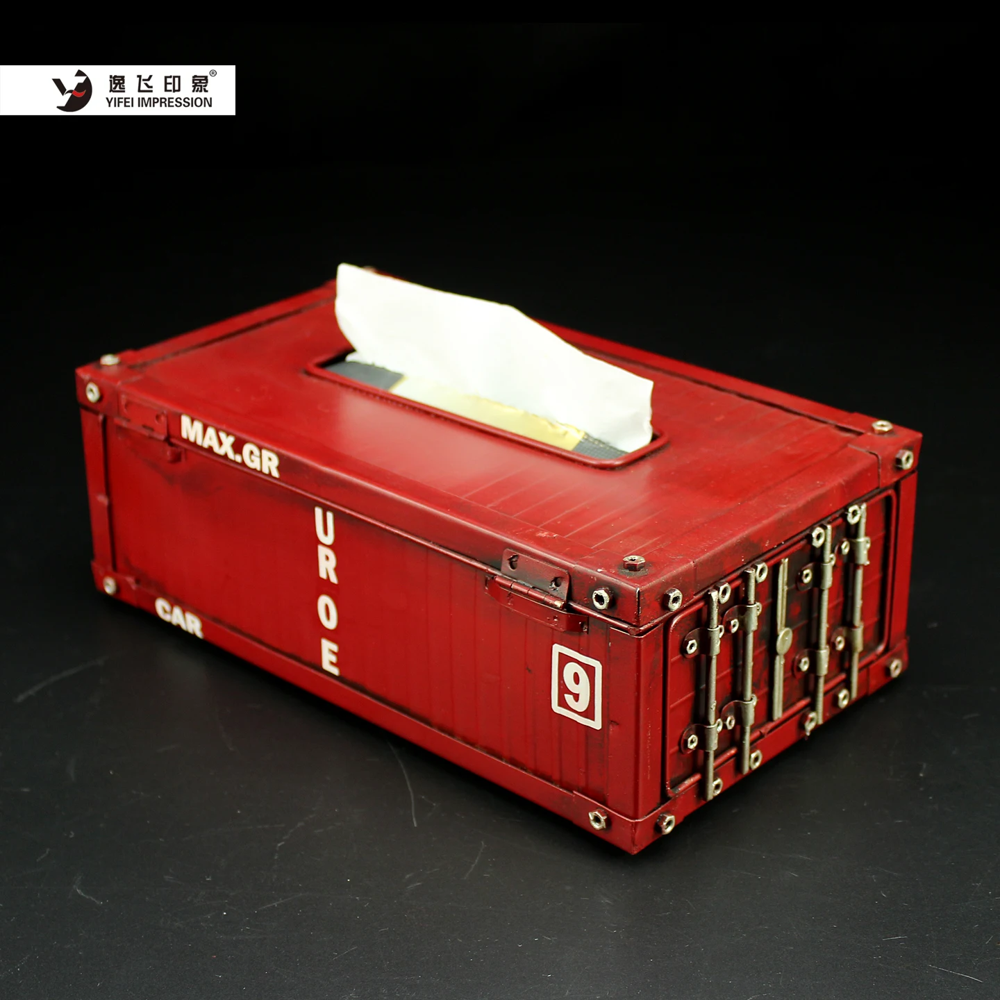Kotak Tisu Kontainer Pengirima - Home Office Industrial Style ulasan dan harga