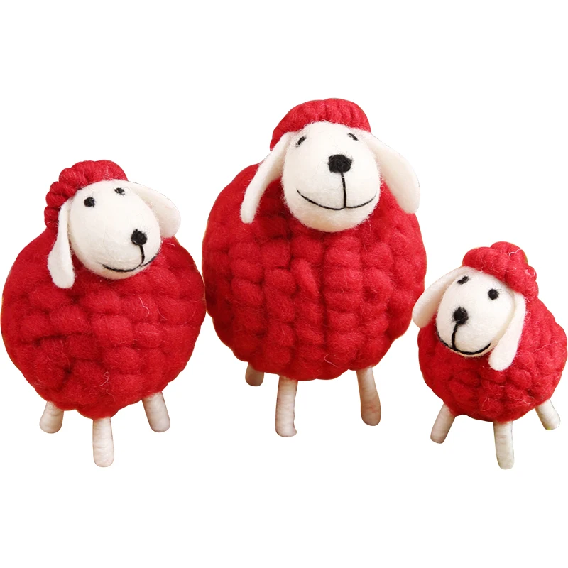 Nordic cute ornament, cute curly sheep children's bedroom living room ornament gift