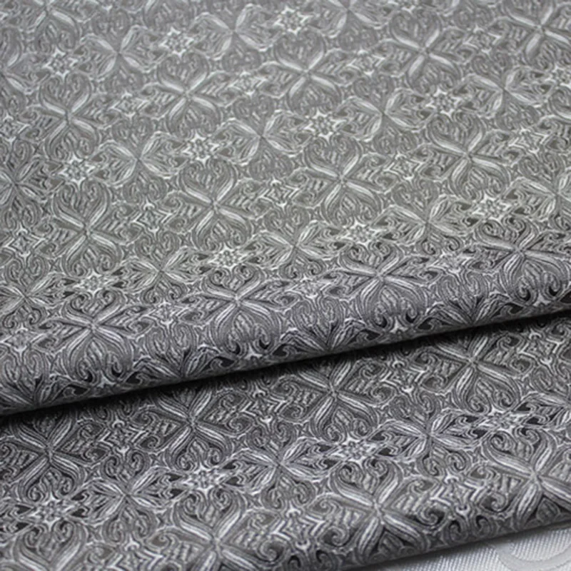 50cm Floral Pattern Brocade Jacquard Damask Fabric Skirt Stage Dress Clothes Coat Curtain Sewing DIY Home Textile Decoration
