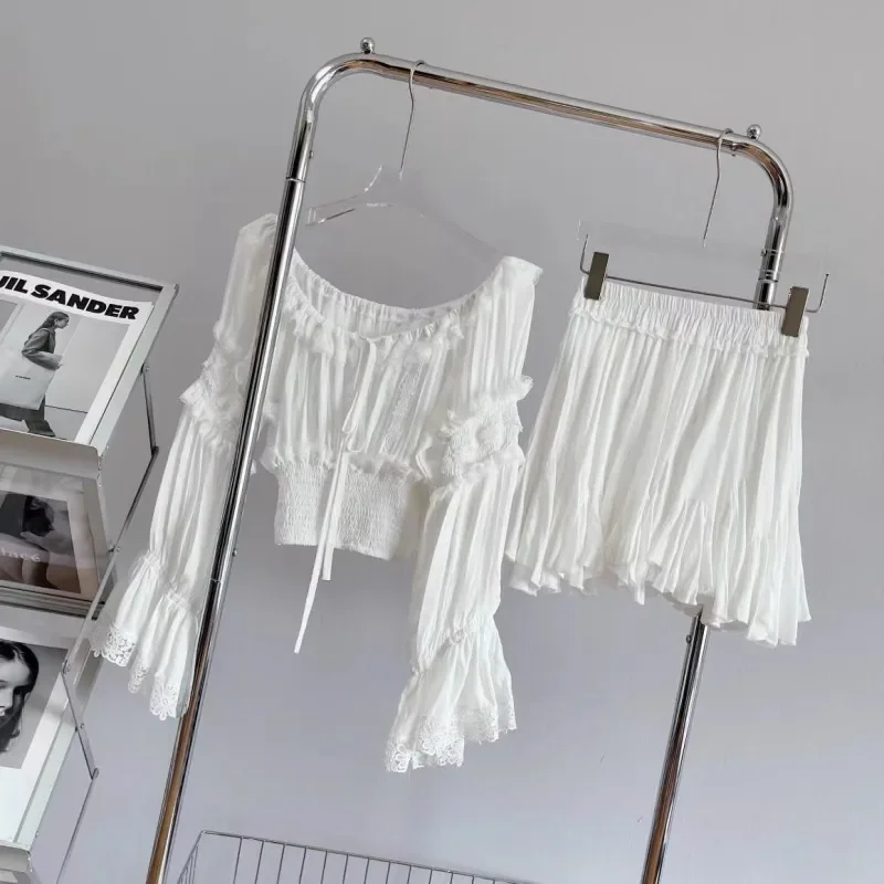 

Elegant And Sophisticated Set With A Sweet And Spicy Off Shoulder Top For Women, Paired With A Half Skirt Two-Piece Set