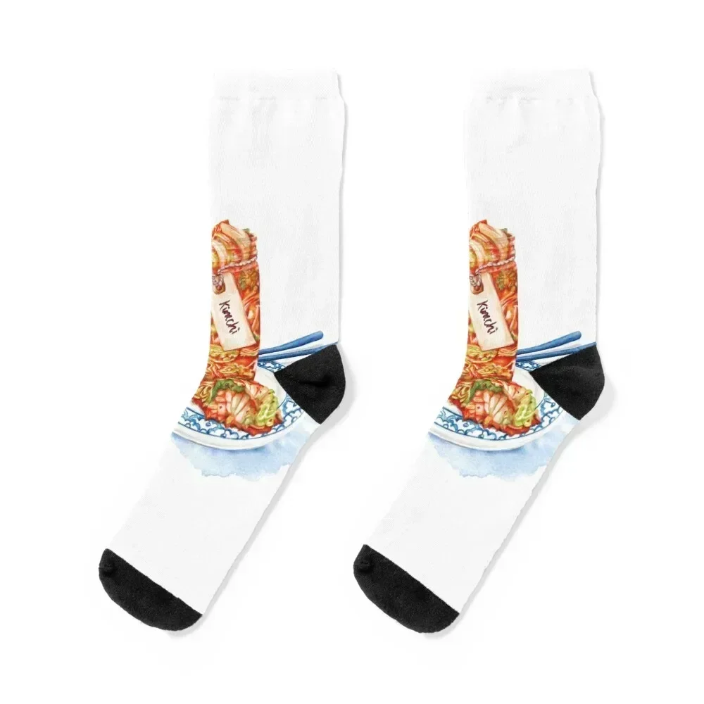 Kimchi- Watercolour Food Illustration Socks Argentina anti-slip sports and leisure moving stockings Socks Ladies Men's