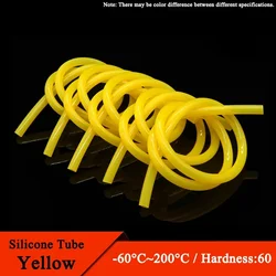 1/5/10M Food Grade Yellow Silicone Rubber Hose ID 0.5 1 2 3 4 5 6 7 8 9 10 12 14 16 18 20 25 mm Flexible Nontoxic Silicone Tube