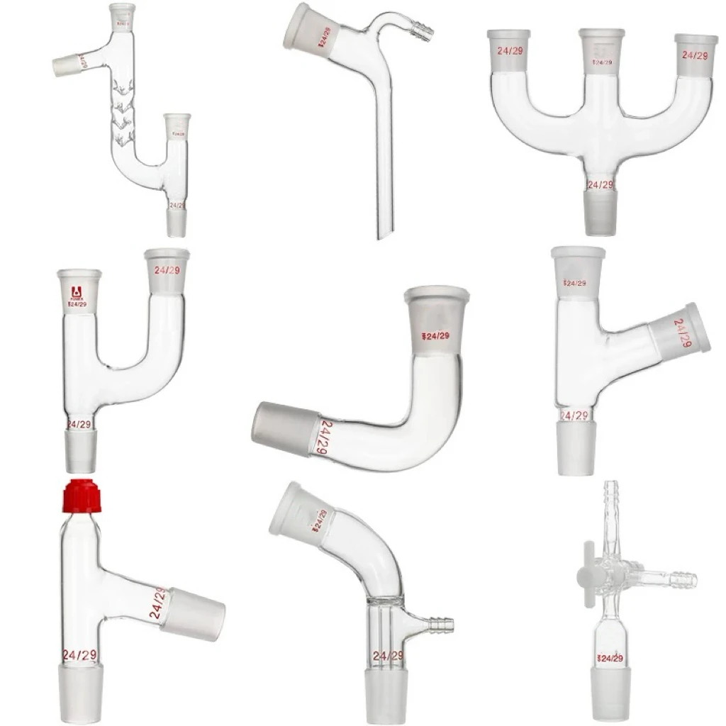 

Lab Kirschner Distillation Head, Horn Tube Distillation Elbow Suction Pipe With Spout Shaped Conduit,Vacuum Receiving Tube