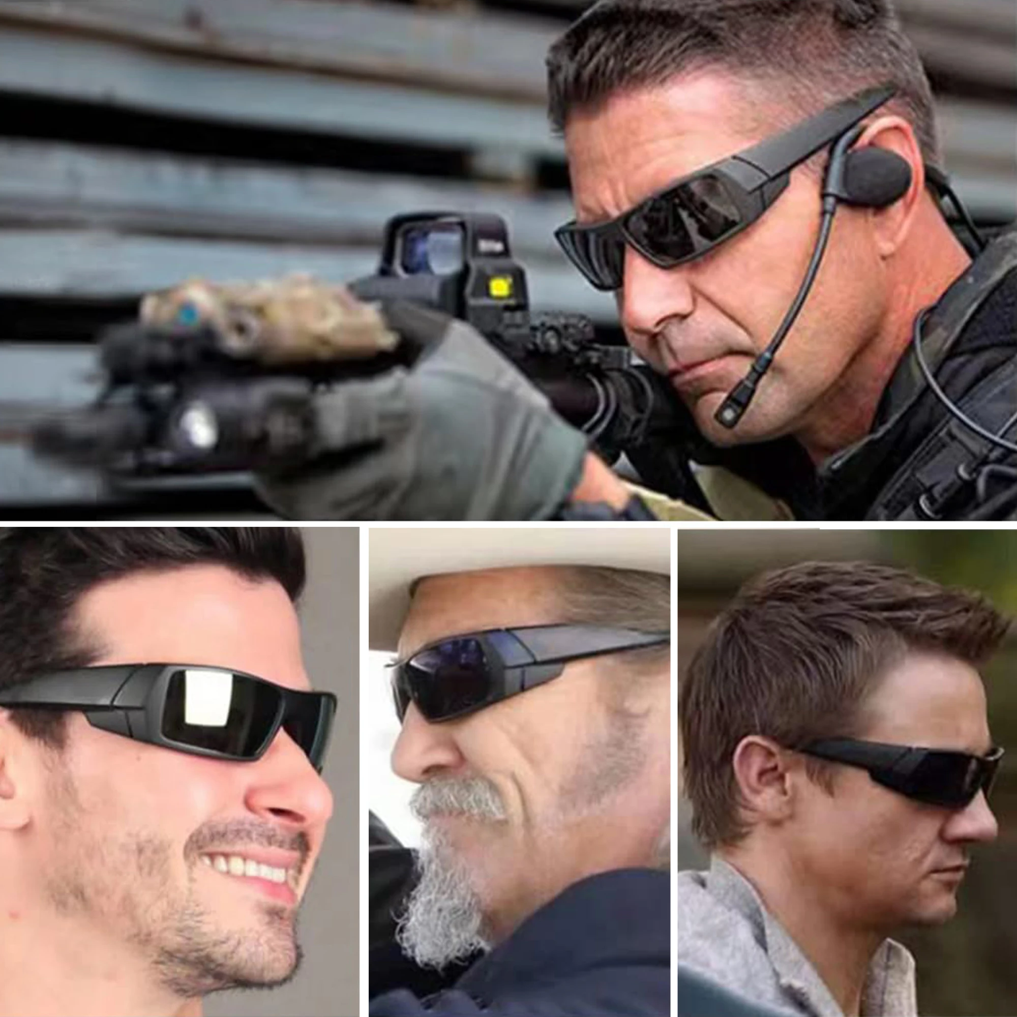 Polarized Sunglasses for Men Womens Sports Men's Sunglasses Trendy Retro Rectangular Wrap Around Vintage UV400 Eye Protection image 6
