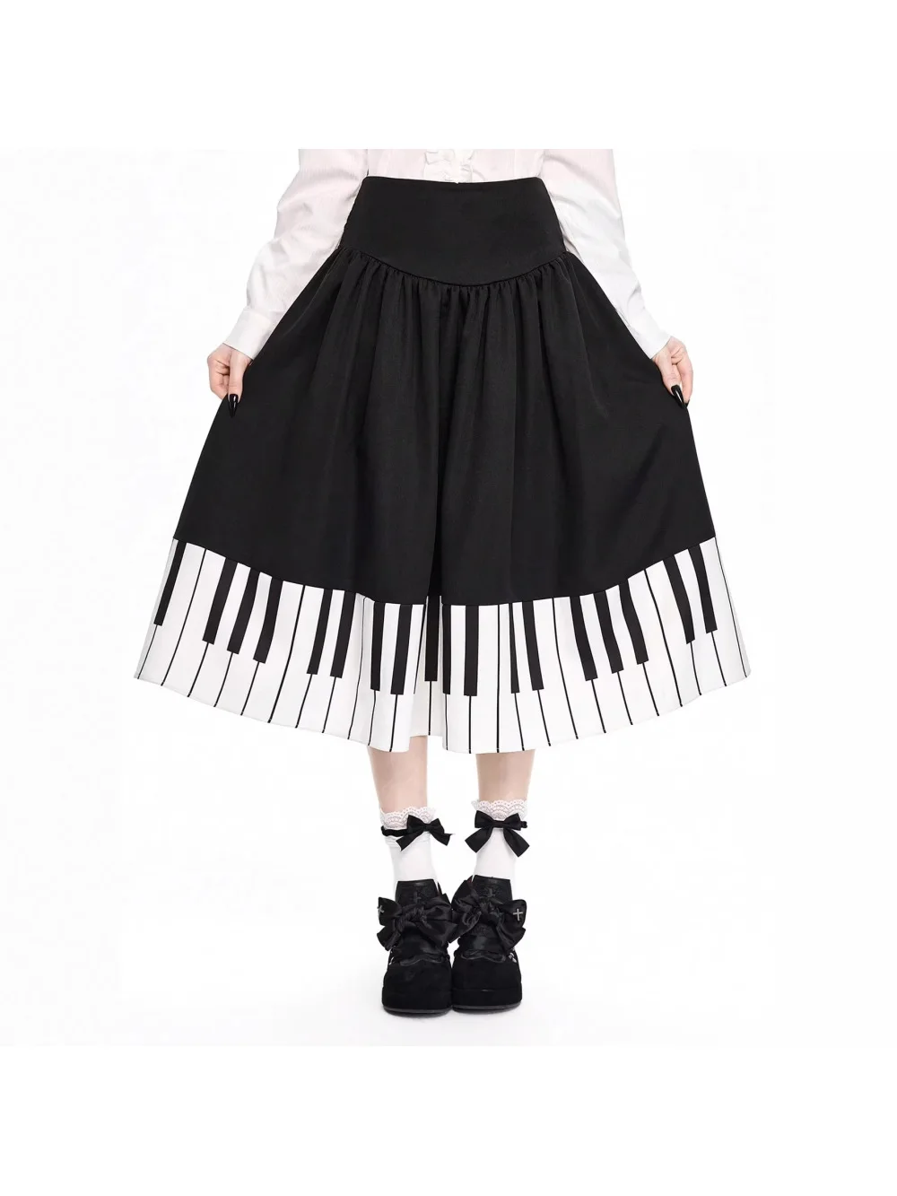 

Новая французская ретро-юбка 2026 года с высокой талией, в стиле клавиш пианино, черная, для повседневной носки, длинная, в стиле Y2K, модная, нишевая, с художественным акцентом, для создания индивидуального образа