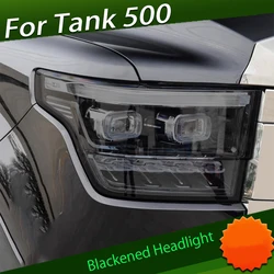 Blackened Car Headlight Film Suitable for WEY Tank 500 Front Fog Light Film Bright Protective Film Car Special Accessories