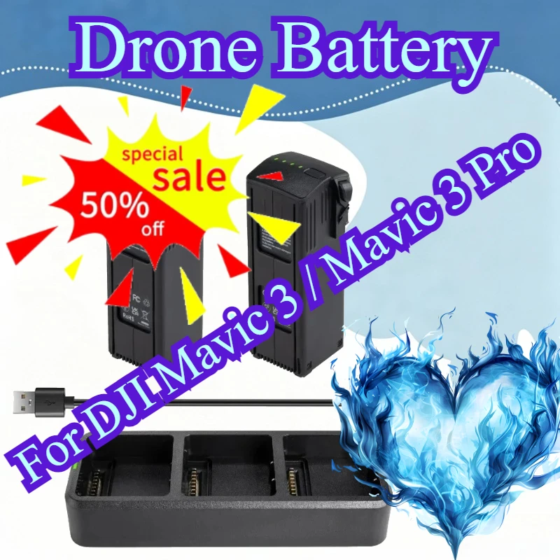 

5000mAh Intelligent Flight Battery For DJI Mavic 3 / Mavic 3 Pro Drone Accessories Up to 46 Mins Flight Time