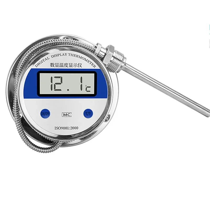 Digital Thermometer with Probe Line High-precision Acid Alkali Resistant Hot Water Measuring Vertical Boiling Water Thermometer