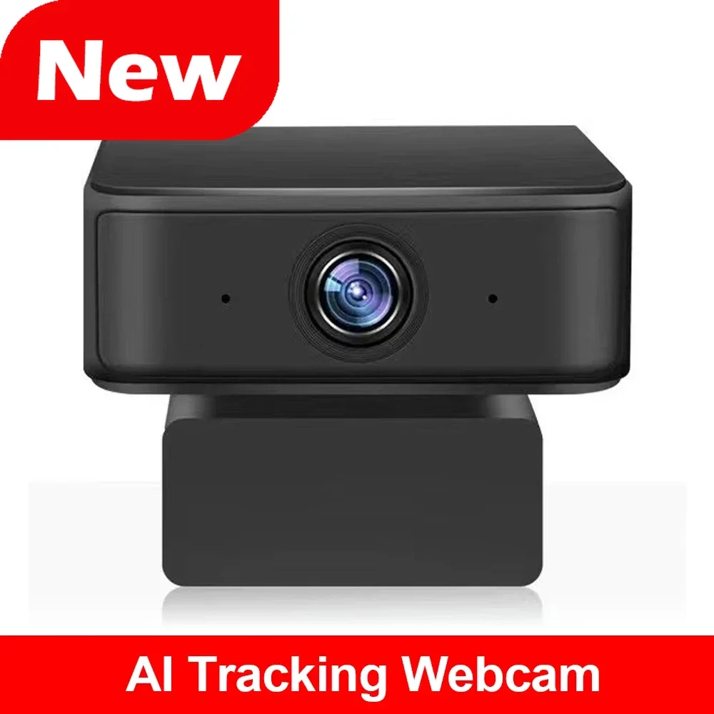 Auto Tracking Webcam 1080P Full HD Web Camera with Microphone USB Web Cam for PC Computer Laptop Online Conference Mini Camera