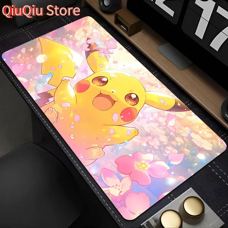 Mouse Pad Laptop Kawaii Colorful Desk Mat Japan Anime P-pokemonS Mousepad PC Gaming Accessories Keyboard Rug For Teens Girl Gift