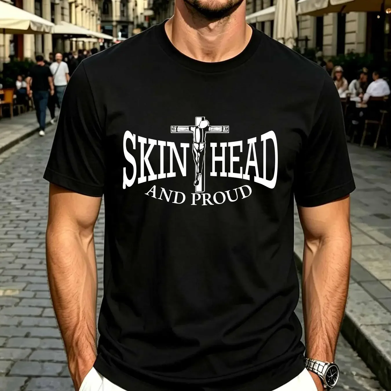 washed T Shirt Skinhead and Proud Skin head punk Oi Ska long or short sleeves vintage Washed Stylish Soft Breathable Casual