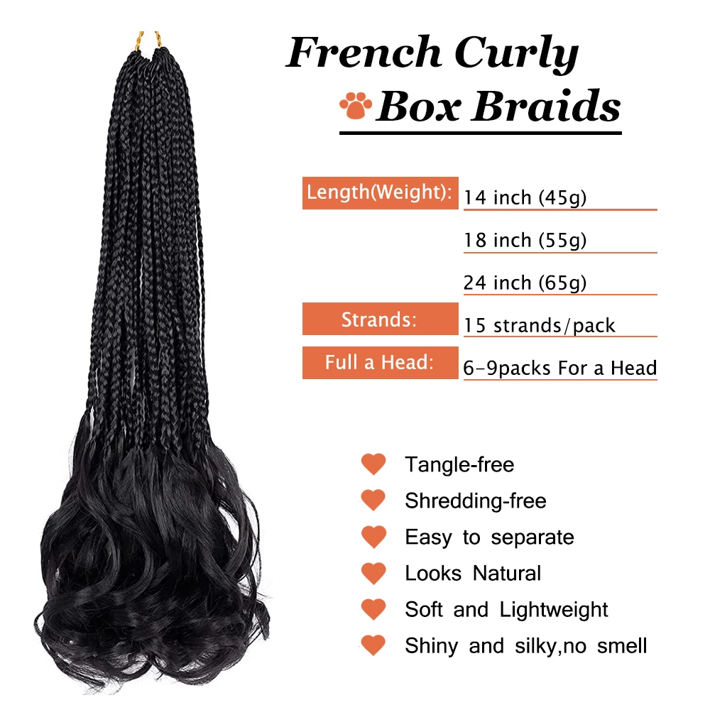 Hair Nest French Curl Crochet Braids Goddess Box Braids Crochet Hair Pre Looped French Curly Braiding Hair Extensions