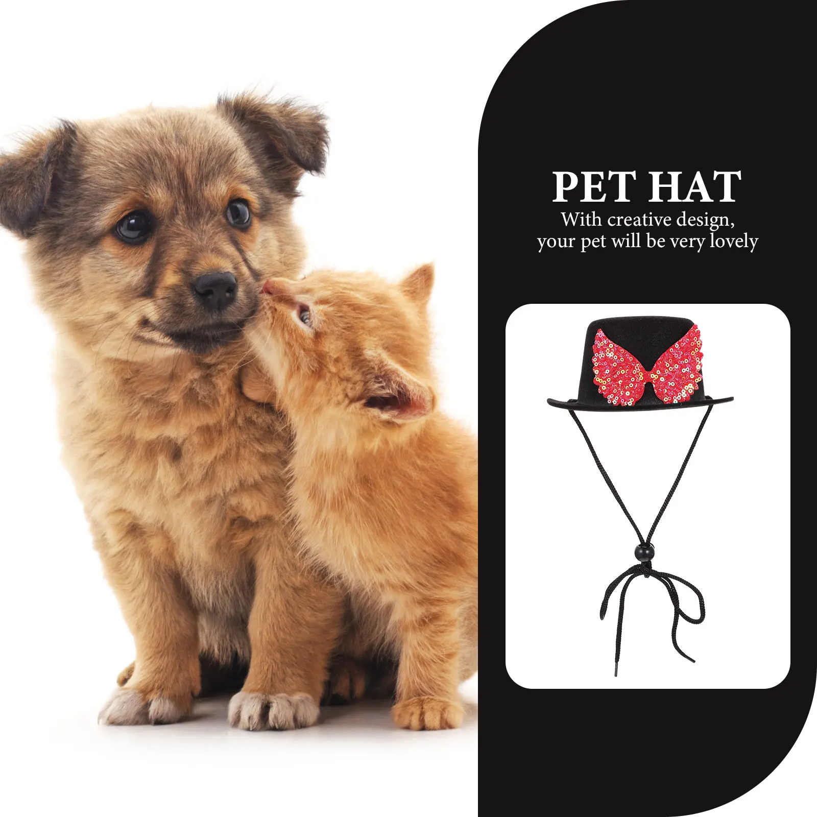 

Decorative Pet Bowler Hat Adjustable Headband Dog Cat Birthday Gift Party Costume Hat Party Pet Headwear Photo Prop