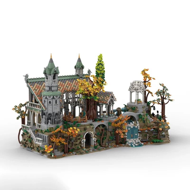 Exquisito nuevo producto, bloque de construcción MOC, modelo de escena de anillo, tecnología de expansión de base Ruiwen, juguete modular para niños, montaje DIY