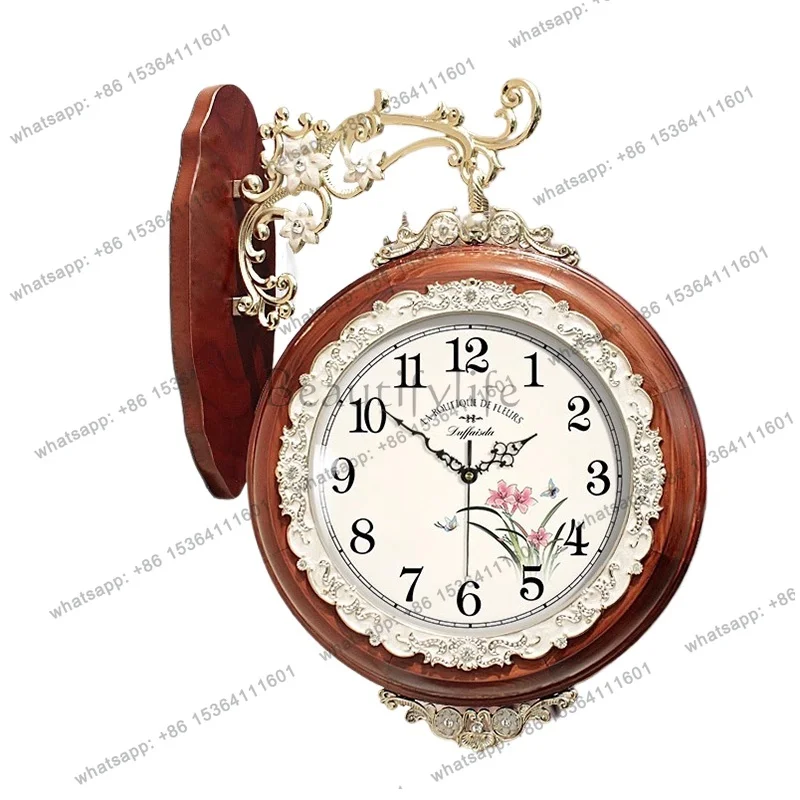 Minimalist European Wall Clock White Classic Light Luxury Modern Design Wall Clock Digital Living Room Reloj De Pared Home Decor