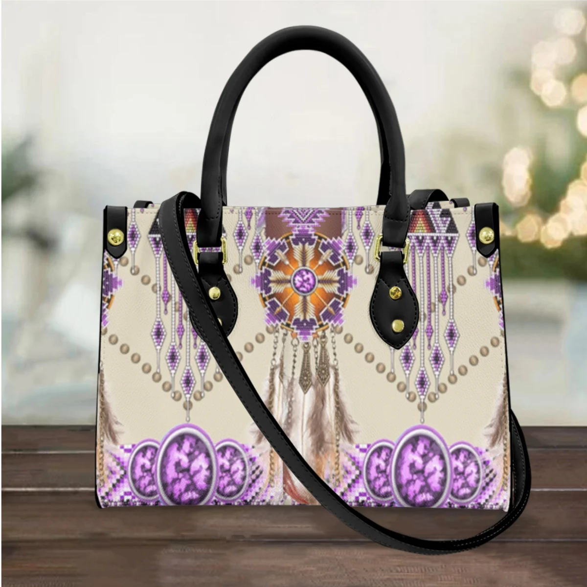 

Women Handbags Leather Cross Body Bags for Female Vintage Tribal Design Luxury Totes Top-handle Messenger Bags Woman Bolsa Cluth