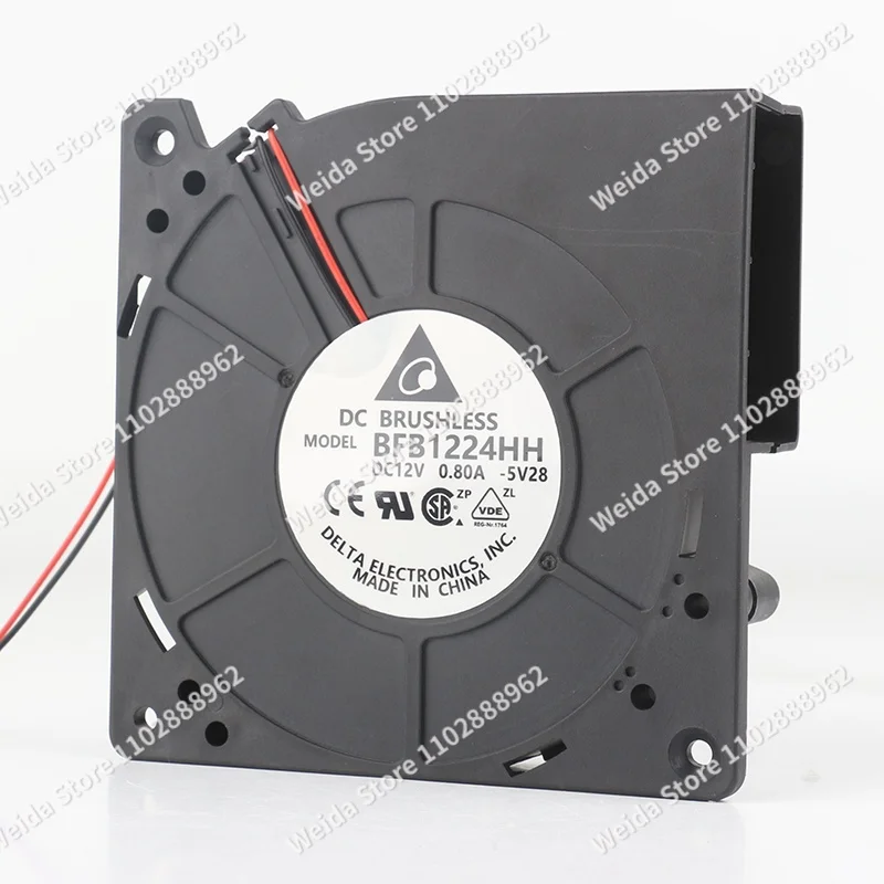 cooling fan New Delta 5V 24V 48V DC 12V 0.80A BFB1224HH AC EC 12032 120X120X32MM 12CM Turbo-centrifugal Dual ball bearing blower