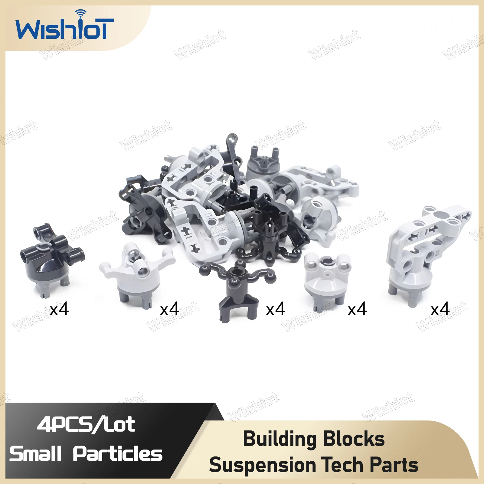 4PCS Suspension Steering Hub Portal Axle Housing Drive MOC Building Block Technical Bricks Assembled Parts For 92908 11950 32495