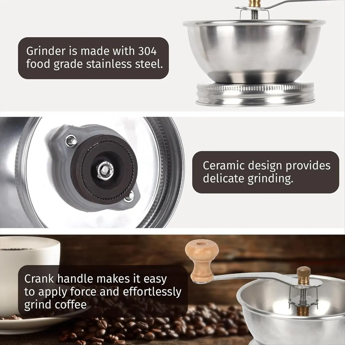 

Кофемолка A75K Jar, насадка для ручной кофемолки для банок с горлышком, крышка банки из нержавеющей стали 86 мм