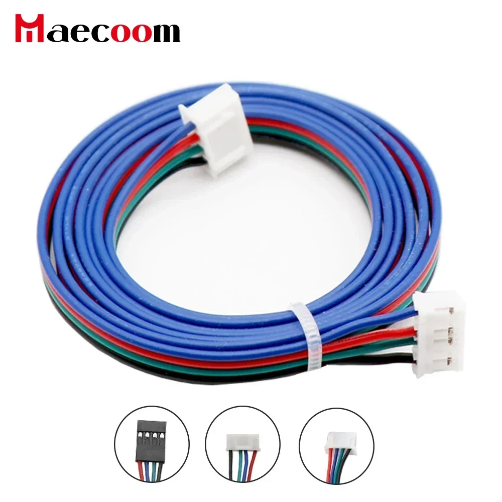 

5 шт. 50 см/80 см/100 см/150 мм кабели шагового двигателя 6-контактный PH2.0-4-контактный удлинитель XH2.54 черный терминал DuPont для деталей 3D-принтера