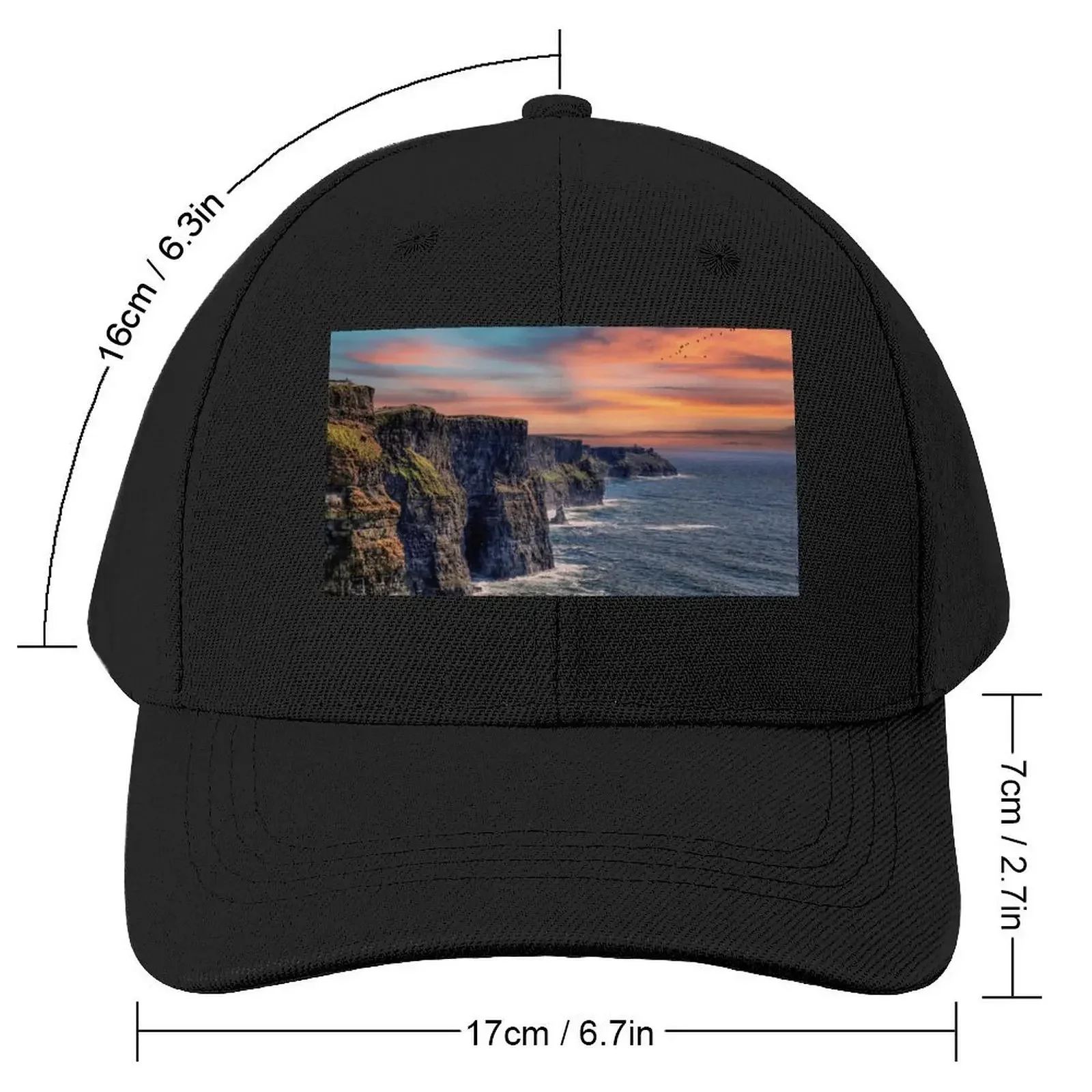 Cliffs of Moher Baseball Cap Trucker Hat Hood Big Size Hat Women Men's