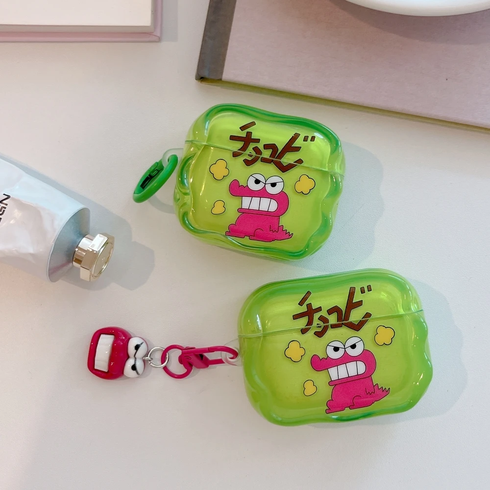 Anime Crayon Shin-chan Kopfhörerhülle für Airpods 5 4 2 3 1 Pro 3 2, niedliche Cartoon-Schutzhülle für kabellose Bluetooth-Kopfhörer
