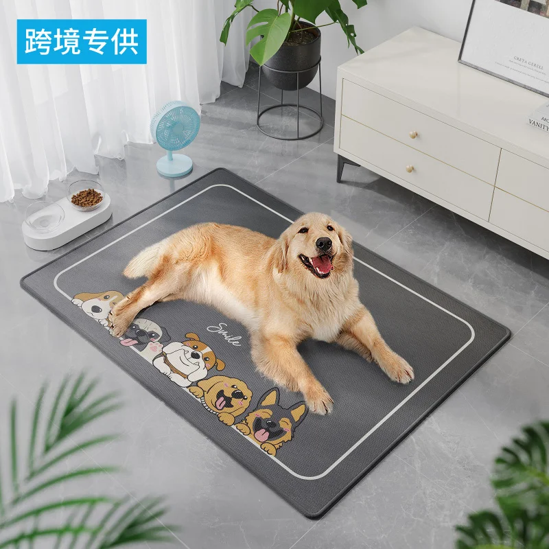 

Summer Cooling Gel Pet Mat-Double Layer Ice Silk Pad with Anti-Slip Base,Non-Shedding&Chew-Resistant for Cats/Dogs CE Certified