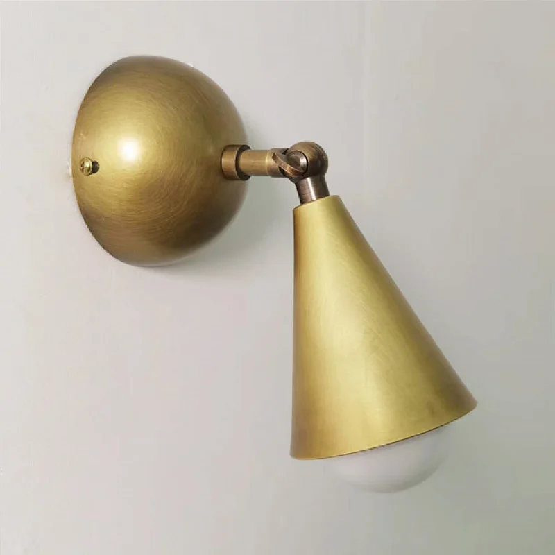 Simple Retro Lron Art Bedroom Bedside Wall Lamp Matte Black Living Room Background Wall Staircase Coffee Shop Sign Light
