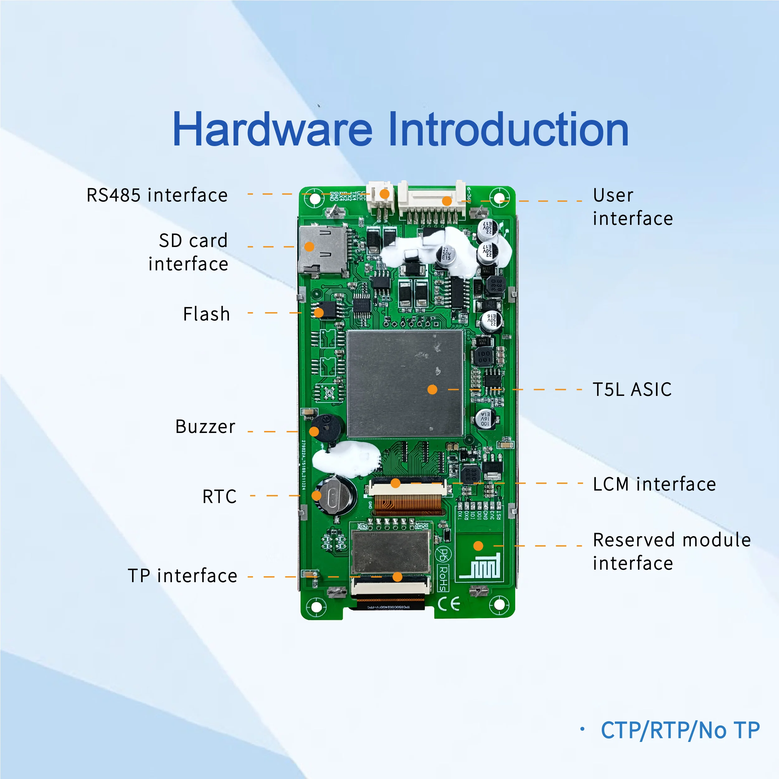 DWIN 5.0 inci 480*854 piksel kualitas medis 16.7M warna IPS-TFT-LCD RS232/RS485 UART modul LCD sentuhan pintar HMI DMG85480K050_03W