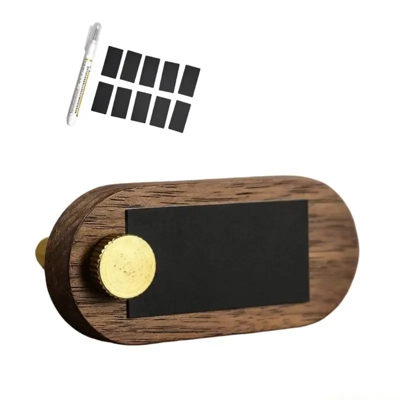 QX2E Price Signs Holder for Vendors Retail Display Price Tages Stand Wooden Price Display Stand for Jewelry Merchandise