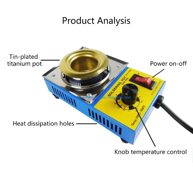 367D Professional 160W Soldering Iron Pot With Variable Temperature Control From 100℃ To 550℃ For Precise Work